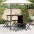 Set mobilier de grădină, pliabil, 5 piese, maro, poliratan  GartenMobel Dekor