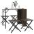 Set mobilier de grădină, pliabil, 5 piese, maro, poliratan  GartenMobel Dekor