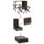 Set mobilier de grădină, pliabil, 5 piese, maro, poliratan  GartenMobel Dekor