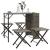 Set mobilier de grădină, pliabil, 5 piese, gri, poliratan  GartenMobel Dekor