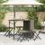 Set mobilier de grădină, pliabil, 5 piese, gri, poliratan  GartenMobel Dekor