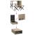 Set mobilier de grădină, pliabil, 5 piese, bej, poliratan  GartenMobel Dekor