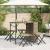 Set mobilier de grădină, pliabil, 5 piese, bej, poliratan  GartenMobel Dekor