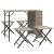 Set mobilier de grădină, pliabil, 5 piese gri deschis poliratan  GartenMobel Dekor