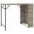 Set mobilier de grădină, pliabil, 5 piese gri deschis poliratan  GartenMobel Dekor