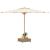 Mască suport umbrelă de soare, gri 70x70x25 cm poliratan/acacia GartenMobel Dekor