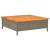 Mască suport umbrelă de soare, gri 70x70x25 cm poliratan/acacia GartenMobel Dekor