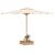 Mască suport umbrelă de soare, bej 70x70x25 cm poliratan/acacia GartenMobel Dekor