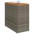 Masă laterală de grădină blat lemn gri 58x27,5x55 cm poliratan GartenMobel Dekor