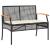 Set mobilier relaxare grădină 4 piese cu perne poliratan negru GartenMobel Dekor