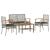 Set mobilier de grădină cu perne, 4 piese, gri, poliratan GartenMobel Dekor