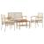 Set mobilier de grădină cu perne, 4 piese, bej, poliratan GartenMobel Dekor