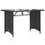 Set mobilier de grădină cu perne, 2 piese, negru, poliratan GartenMobel Dekor