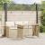 Set mobilier de grădină, 2 piese, cu perne, bej, poliratan GartenMobel Dekor