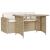 Set mobilier de grădină, 2 piese, cu perne, bej, poliratan GartenMobel Dekor