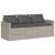 Set mobilier de grădină cu perne 2 piese gri deschis poliratan GartenMobel Dekor