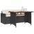 Set mobilier de grădină cu perne, 2 piese, negru, poliratan GartenMobel Dekor