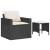 Set mobilier de grădină cu perne, 4 piese, negru, poliratan GartenMobel Dekor