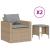 Set canapele de grădină, 4 piese, cu perne, bej, poliratan GartenMobel Dekor