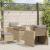 Set canapele de grădină, 4 piese, cu perne, bej, poliratan GartenMobel Dekor