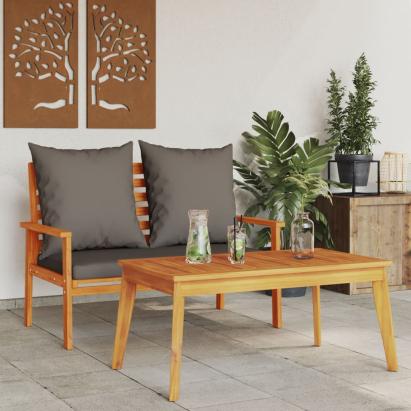 Set de grădină cu pernă, lemn masiv de acacia GartenMobel Dekor