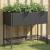 Jardinieră de grădină cu raft, negru, poliratan GartenMobel Dekor