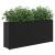 Jardinieră de grădină cu 2 ghivece, negru 90x20x40 cm poliratan GartenMobel Dekor
