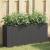 Jardinieră de grădină cu 2 ghivece, negru 90x20x40 cm poliratan GartenMobel Dekor