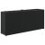 Jardinieră de grădină cu 2 ghivece, negru 90x20x40 cm poliratan GartenMobel Dekor