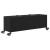 Jardinieră grădină roți/3 ghivece, negru 107x32x38 cm poliratan GartenMobel Dekor
