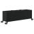 Jardinieră grădină roți/3 ghivece, negru 107x32x38 cm poliratan GartenMobel Dekor