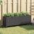 Jardinieră grădină roți/3 ghivece, negru 107x32x38 cm poliratan GartenMobel Dekor