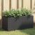 Jardinieră grădină cu 2 ghivece, negru, 72x30x32 cm poliratan GartenMobel Dekor