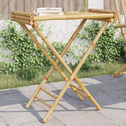 Masa pliabilă cu tavă, 70,5x42,5x80 cm, bambus GartenMobel Dekor