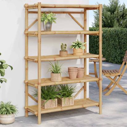 Raft cu 5 niveluri, 100x40x150 cm, bambus GartenMobel Dekor
