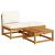 Set mobilier de grădină cu perne, 3 piese, lemn masiv acacia GartenMobel Dekor