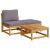 Set mobilier de grădină cu perne, 3 piese, lemn masiv acacia GartenMobel Dekor