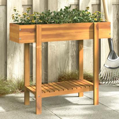 Strat înălțat de grădină, 90x30x75 cm, lemn masiv de acacia GartenMobel Dekor