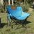 Scaune de camping cu buzunar, pliabile, 2 buc., albastru aprins GartenMobel Dekor