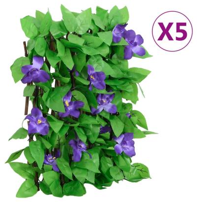  Spalier iederă artificială extensibil, 5 buc., verde, 180x20 cm GartenMobel Dekor