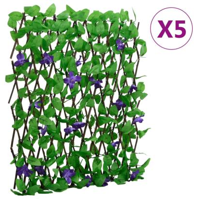  Spalier iederă artificială extensibil, 5 buc., verde, 180x70 cm GartenMobel Dekor