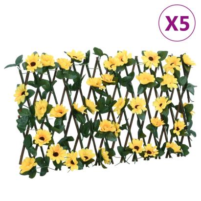  Spalier iederă artificială extensibil, 5 buc. galben, 180x20 cm GartenMobel Dekor