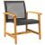 Set mobilier de grădină, 5 piese, poliratan negru/lemn acacia GartenMobel Dekor