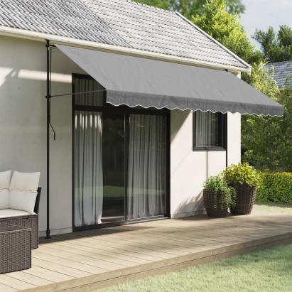 Pânză fald copertină de rezervă, dungi antracit, 4 m GartenMobel Dekor