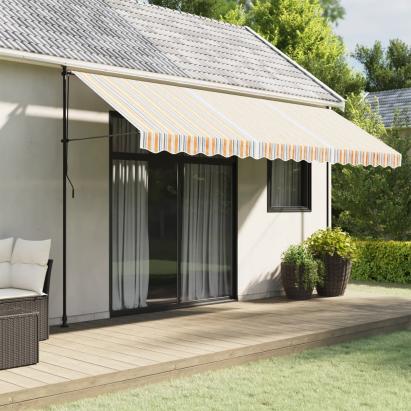 Pânză de rezervă copertină, dungi multicolore, 4,5 m GartenMobel Dekor