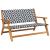 Mobilier de grădină Negru și Alb 122 x 78 x 73 cm GartenMobel Dekor