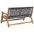 Mobilier de grădină Negru și Alb 122 x 78 x 73 cm GartenMobel Dekor