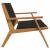 Mobilier de grădină Negru 122 x 78 x 73 cm Lemn Solid de Acacia GartenMobel Dekor