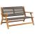 Mobilier de grădină Gri 122 x 76 x 73 cm Lemn Solid de Acacia GartenMobel Dekor