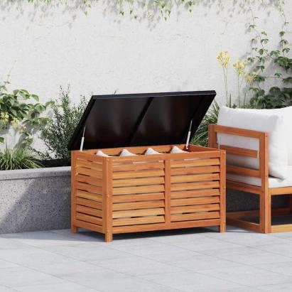 Ladă depozitare de grădină, 90x48x55 cm, lemn masiv de eucalipt GartenMobel Dekor